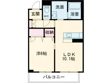 クラングII (1LDK/2階)の間取り写真