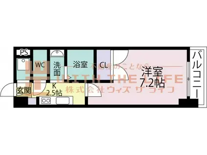 MARK AVENUE TOWER 久留(1K/11階)の間取り写真