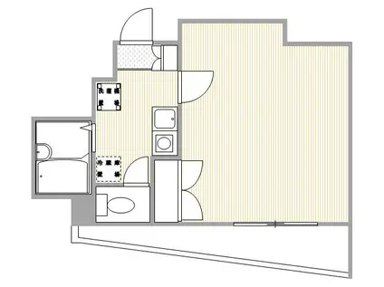 ロイヤルパレス初台(1K/2階)の間取り写真