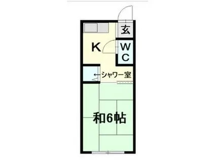 真弓ビル(1K/3階)の間取り写真