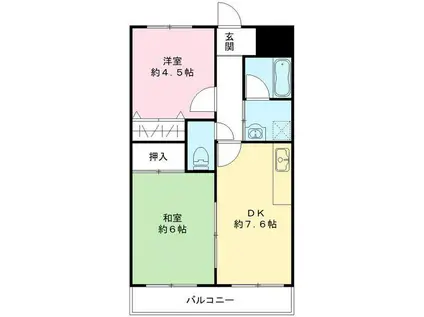 グレース津久野I(2DK/2階)の間取り写真