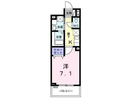 グランティア923(1K/3階)の間取り写真