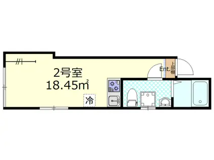 ルーエ亀有(ワンルーム/2階)の間取り写真