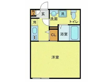 アベニール大和(1K/3階)の間取り写真