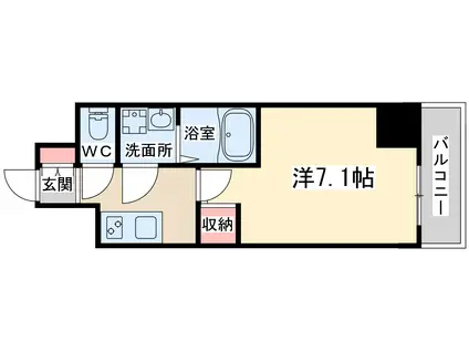 サムティ福島ルフレ(1K/3階)の間取り写真