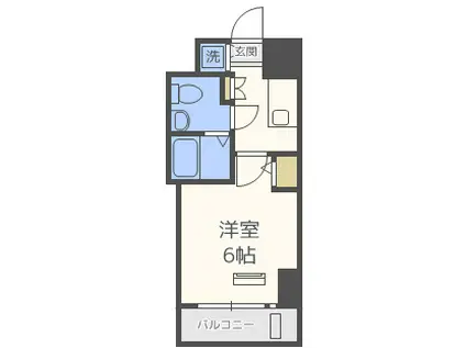 サムティ土佐堀RIBERA(1K/2階)の間取り写真