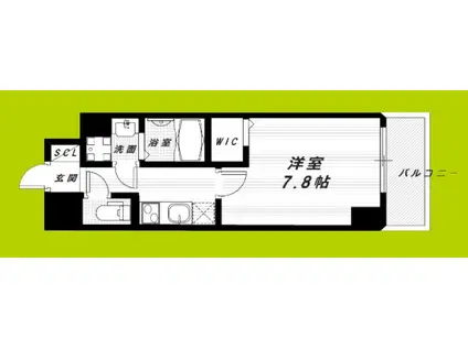 ECORO TOYONAKA(1K/9階)の間取り写真
