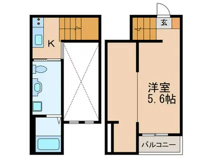 SOFIA 中村公園(1K/2階)の間取り写真