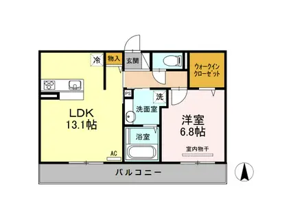 D-ROOMAZD(1LDK/3階)の間取り写真