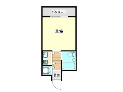 クリーンピア南大路時計台(ワンルーム/9階)の間取り写真