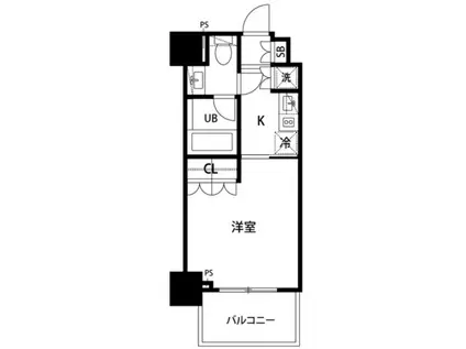 セントラル銀座(1K/2階)の間取り写真