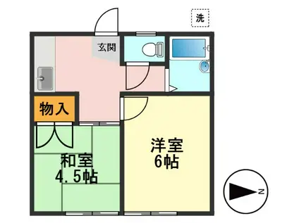 岩井マンション(2K/3階)の間取り写真