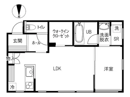 K-BASEVI(1LDK/2階)の間取り写真