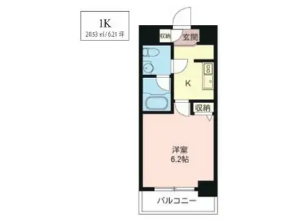 LASANTE品川シーサイドI(1K/4階)の間取り写真