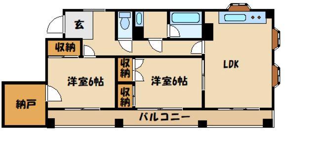 ティンカーベル(2SLDK/3階)の間取り写真