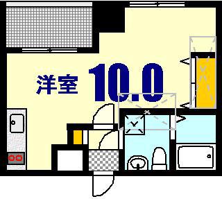 オリエントビル NO.77(ワンルーム/10階)の間取り写真