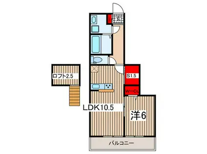 メゾン・ブリアンシエル(1SLDK/3階)の間取り写真