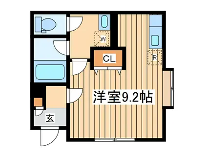 西大口デザインコートⅡ(ワンルーム/1階)の間取り写真