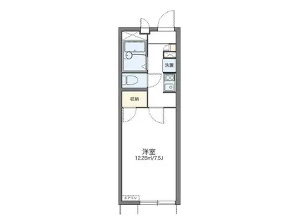 レオパレスコンフォートガーデン(1K/1階)の間取り写真