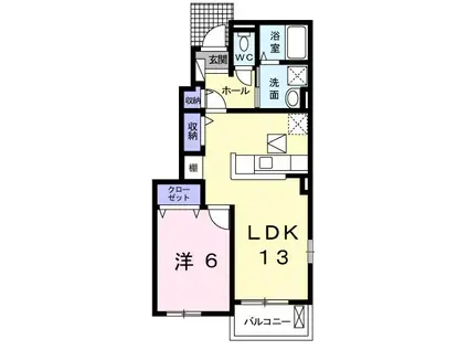 サンリットガーデンK(1LDK/1階)の間取り写真