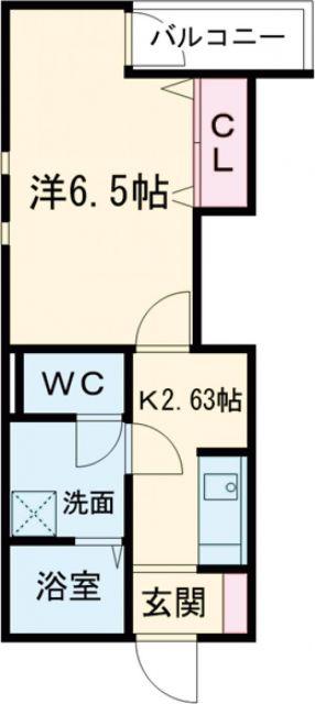 YTSハイツ若松町PART1(1K/1階)の間取り写真