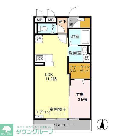 シャルマンドミールB(1LDK/1階)の間取り写真