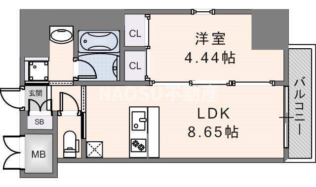 プレジオ永和EURO(1LDK/3階)の間取り写真