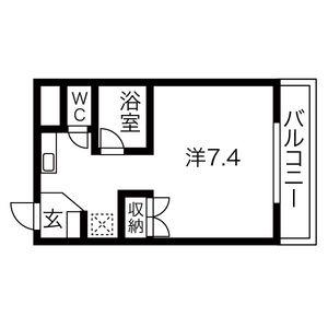 TOWNみやび(1K/3階)の間取り写真