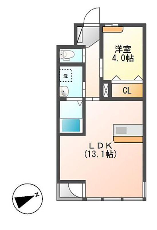 GRACEIII(1LDK/2階)の間取り写真