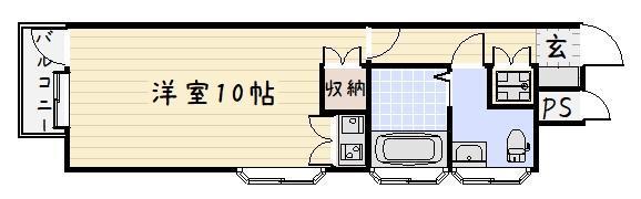 オリエンタル江南町(ワンルーム/7階)の間取り写真