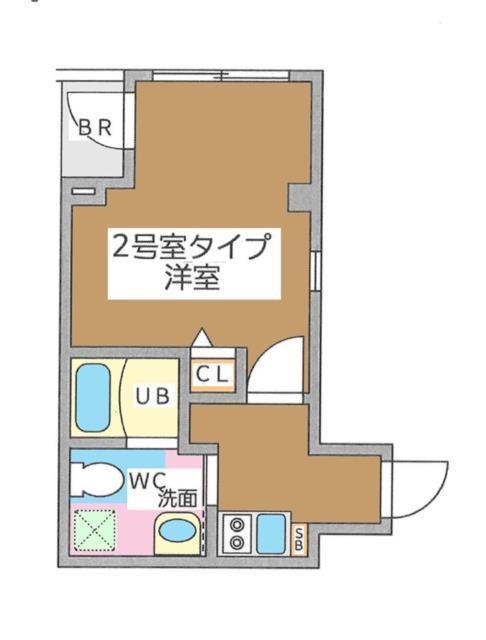 リベルタ銀座イースト(1K/3階)の間取り写真