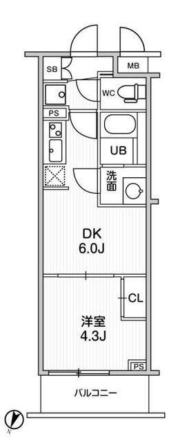 LIME RESIDENCE HIKIFUNE(1DK/3階)の間取り写真