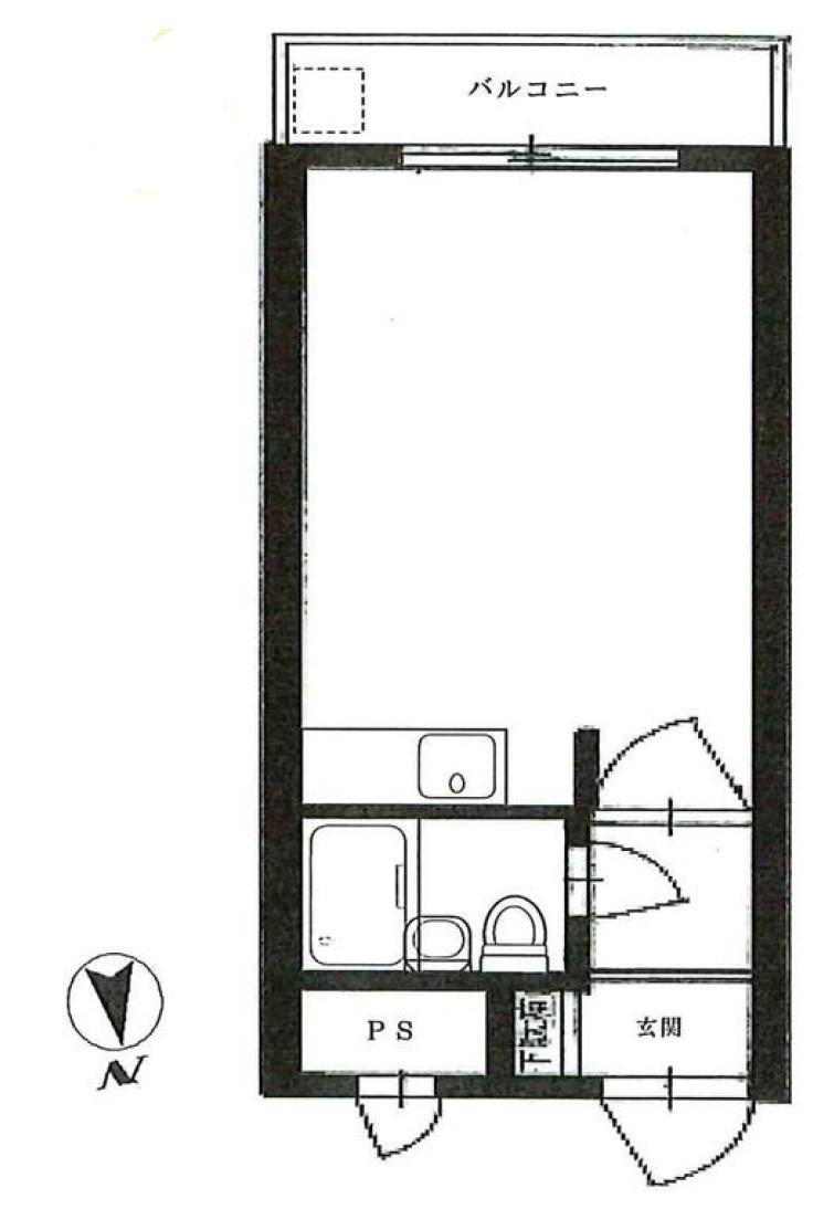 サンパーク東京銀座(ワンルーム/8階)の間取り写真