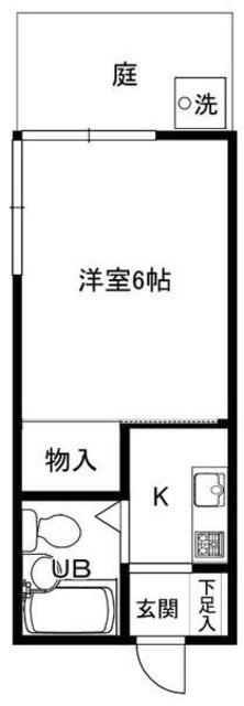コーポカトレア(1K/1階)の間取り写真