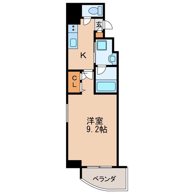 RAFFLE CHIHAYA(1K/6階)の間取り写真