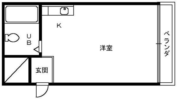エムティハイツ(1K/2階)の間取り写真