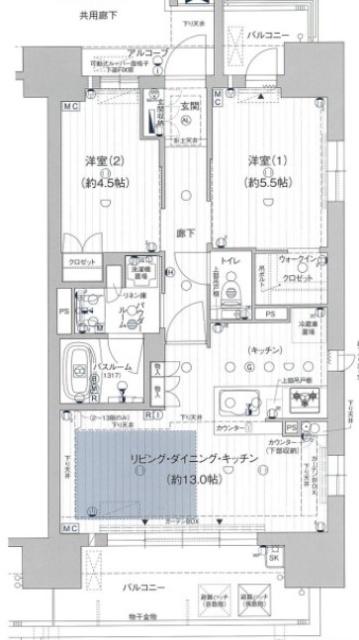 プレサンス ロジェ 名駅南(2LDK/9階)の間取り写真