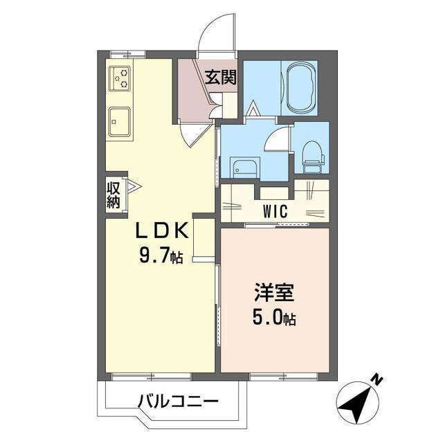 アルス内谷(2DK/2階)の間取り写真