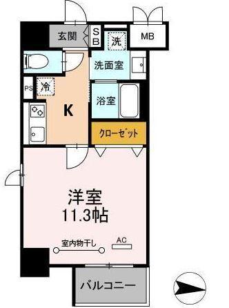 CASA99(1K/10階)の間取り写真