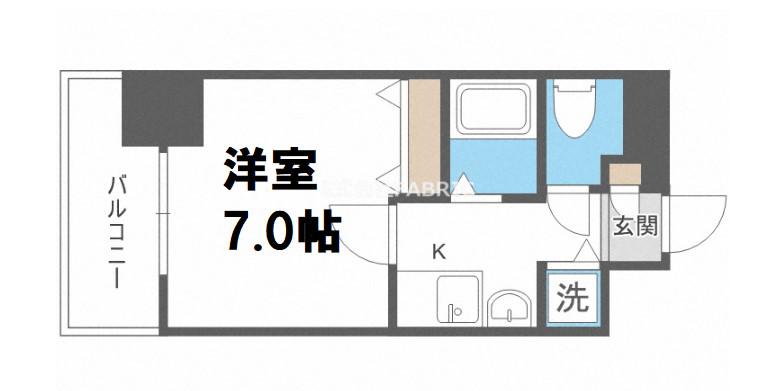 プレサンス梅田イースト(1K/3階)の間取り写真