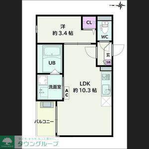 JACK ATSUTAKOSHINIII(1LDK/1階)の間取り写真
