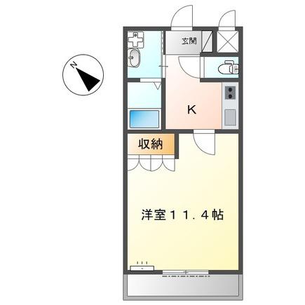 リヴィエール(1K/1階)の間取り写真