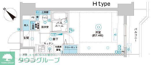 フェニックス横濱関内BAY GAIA(1K/5階)の間取り写真
