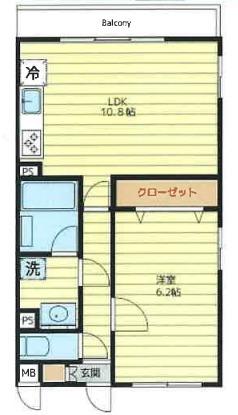クオリアガーデン千人町(1LDK/3階)の間取り写真