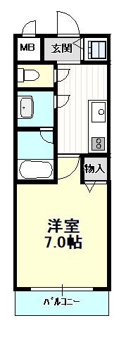 サンパティーりんくう(1K/2階)の間取り写真