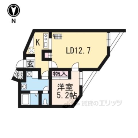 PARKHILLSOYAKEⅠ(1LDK/2階)の間取り写真