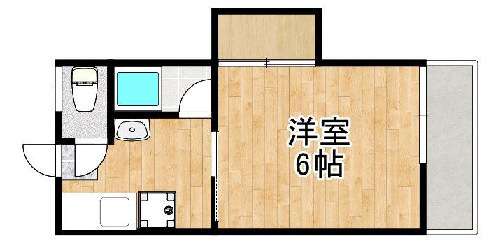 アーバンハイツ(1K/2階)の間取り写真