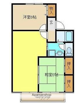 パークハイム(2LDK/1階)の間取り写真