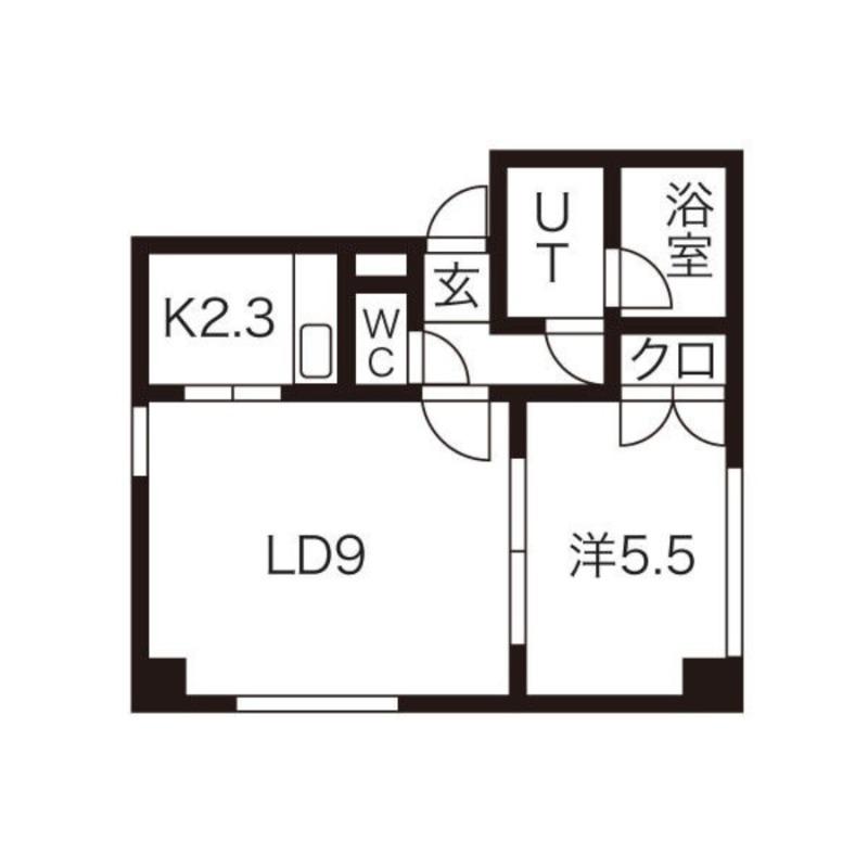 リアルコートT23(1LDK/3階)の間取り写真
