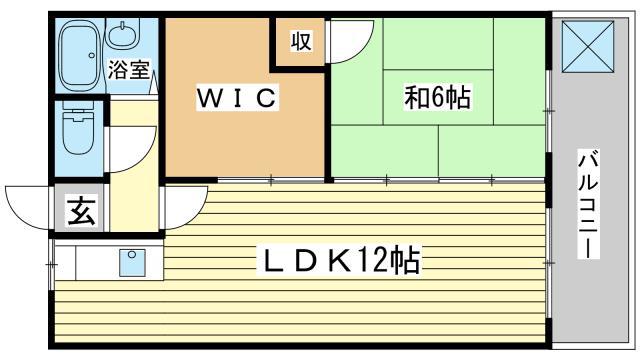 フジサンライズ白浜(1LDK/1階)の間取り写真